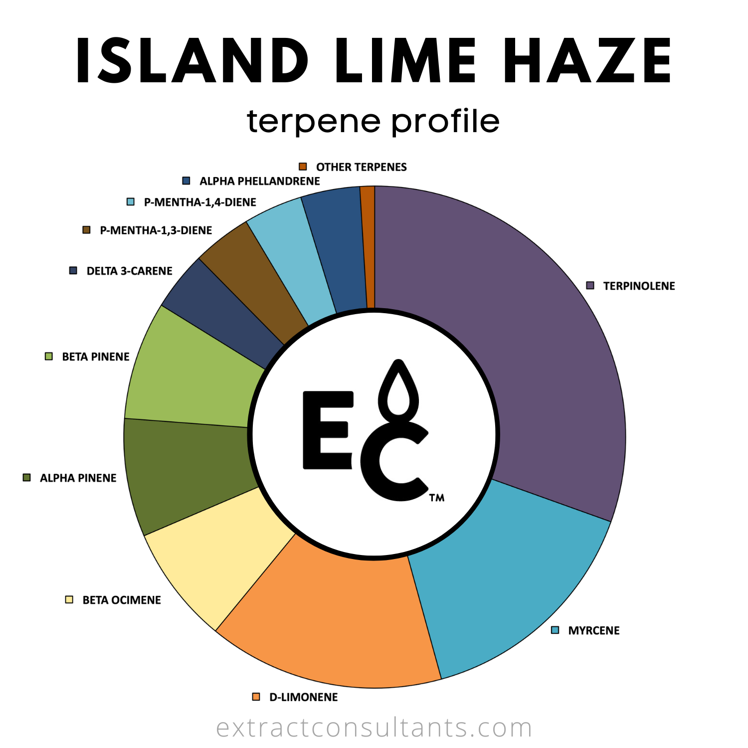Island Lime Haze Solvent Solvent Sabor Terpeno